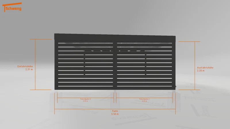 #DE Schweng Flachdachcarport C600+ (ID g75jn4) #MTG