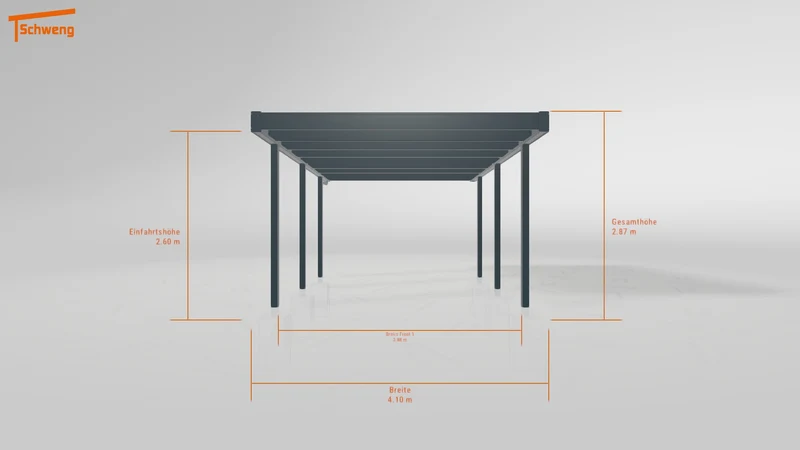 #DE Schweng Flachdachcarport C600 (ID ygjxpk)
