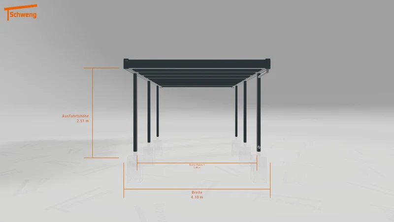 #DE Schweng Flachdachcarport C600 (ID ygjxpk)