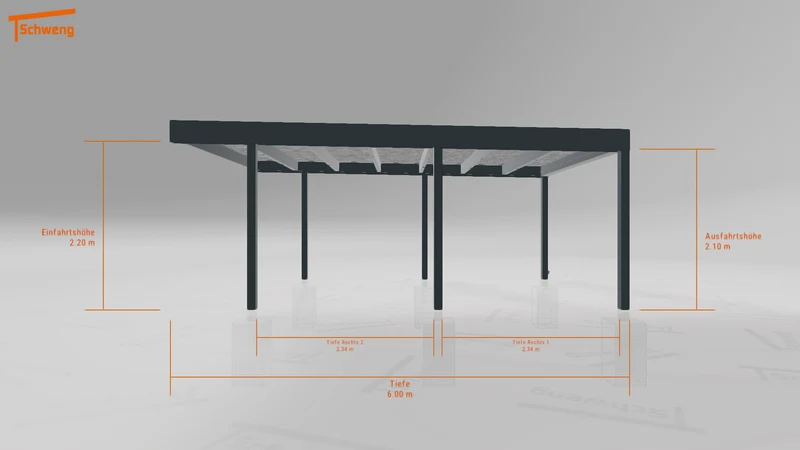 #DE Schweng Flachdachcarport C600+ (ID 85p8br) #MTG