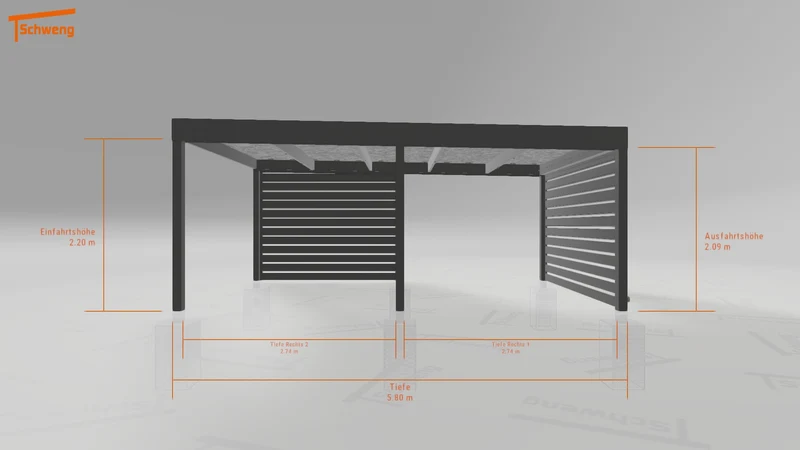 #DE Schweng Flachdachcarport C600 (ID x78wn3) #MTG