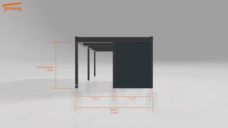 #DE Schweng Flachdachcarport C600 (ID k2jk3z)
