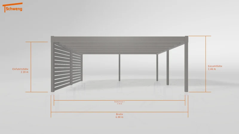 #DE Schweng Flachdachcarport C600+ (ID x75mj9)