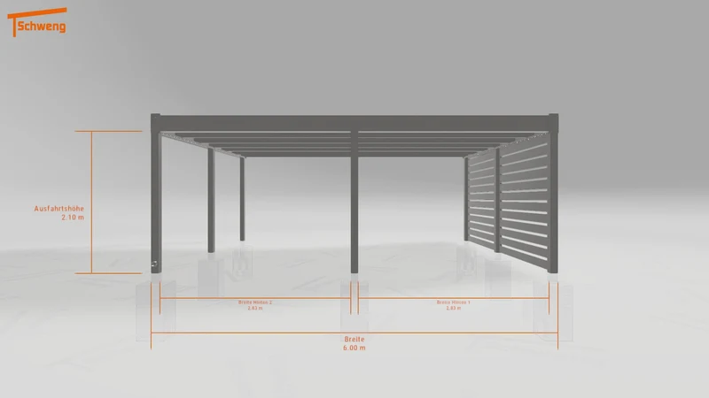 #DE Schweng Flachdachcarport C600+ (ID x75mj9)