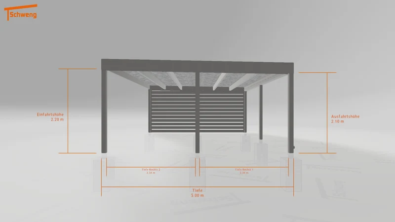 #DE Schweng Flachdachcarport C600+ (ID x75mj9)