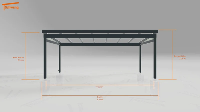 #DE Schweng Terrassenüberdachung S350 (ID 7758n2)