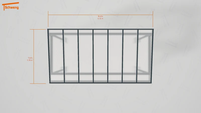 #DE Schweng Terrassenüberdachung S350 (ID 7758n2)