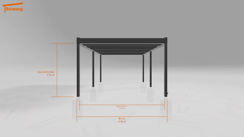 #DE Schweng Flachdachcarport C600 (ID w3x3y7)