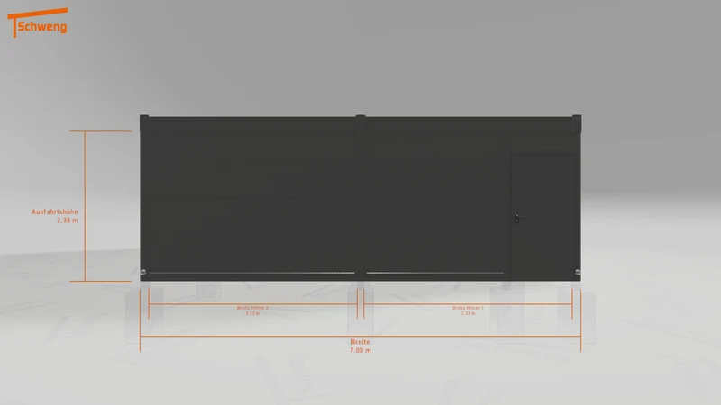 #DE Schweng Flachdachcarport C600 (ID 77b4yz) #MTG