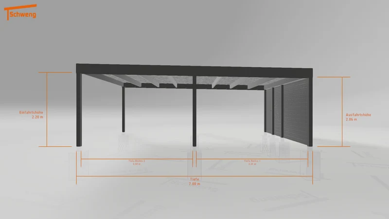 #DE Schweng Flachdachcarport C600 (ID v47ykp) #MTG