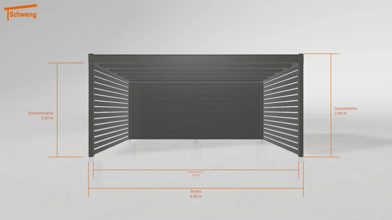 #DE Schweng Flachdachcarport C600+ (ID 77b4z7) #MTG