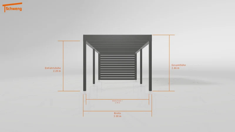 #DE Schweng Flachdachcarport C600+ (ID bkpv5q)