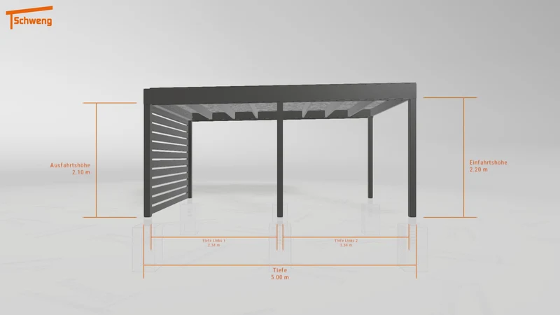 #DE Schweng Flachdachcarport C600+ (ID bkpv5q)