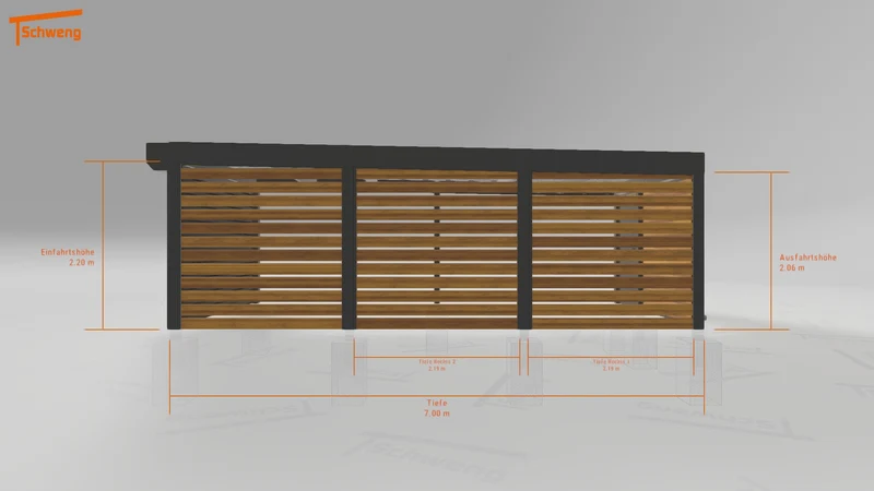 #DE Schweng Flachdachcarport C600 (ID 85p8yr) #MTG