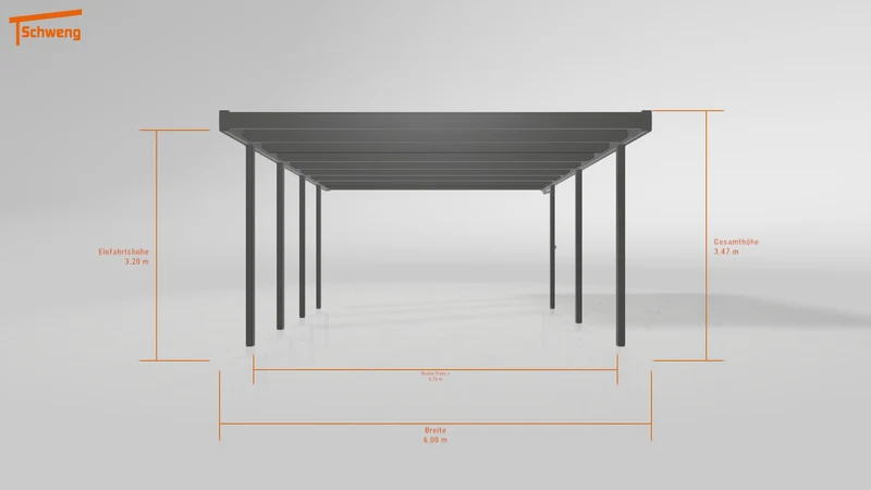 #DE Schweng Flachdachcarport C600 (ID rjn2kp)