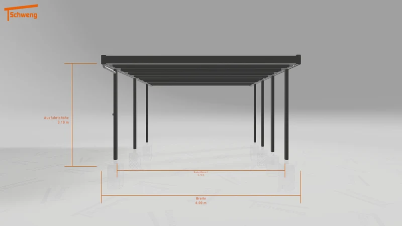 #DE Schweng Flachdachcarport C600 (ID rjn2kp)