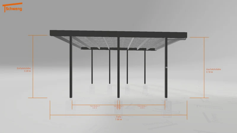 #DE Schweng Flachdachcarport C600 (ID rjn2kp)
