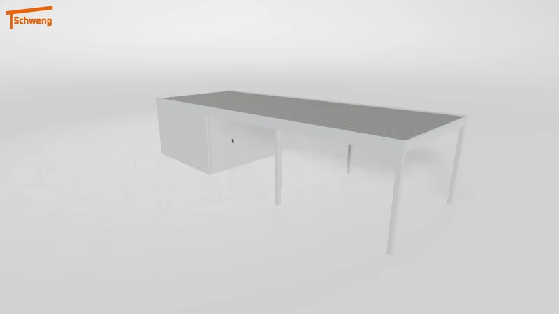 #DE Schweng Flachdachcarport C600 (ID 77b7gj)
