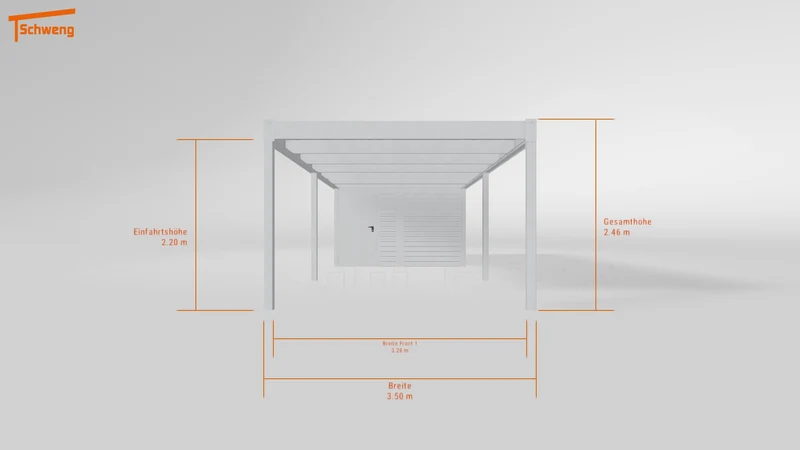 #DE Schweng Flachdachcarport C600 (ID 77b7gj)