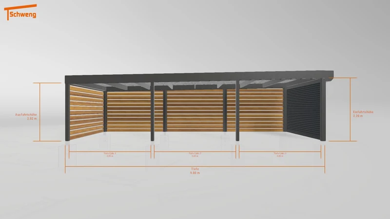 #DE Schweng Flachdachcarport C600 (ID 85p8zw) #MTG