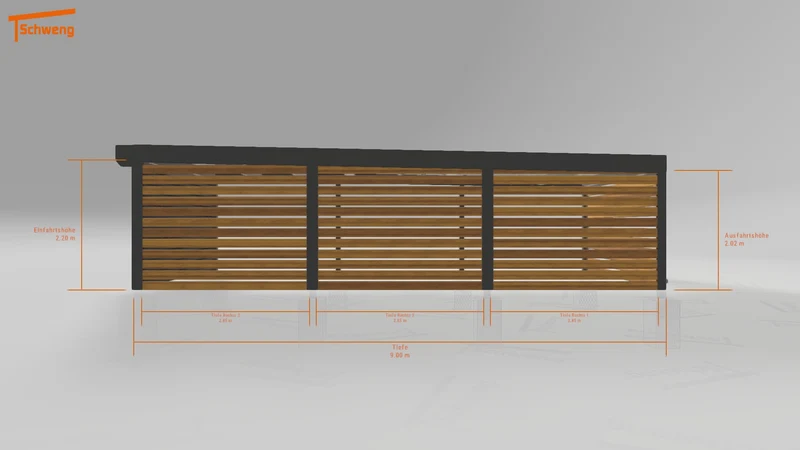 #DE Schweng Flachdachcarport C600 (ID 85p8zw) #MTG