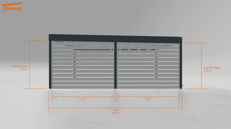 #DE Schweng Flachdachcarport C600+ (ID x75yj8) #MTG