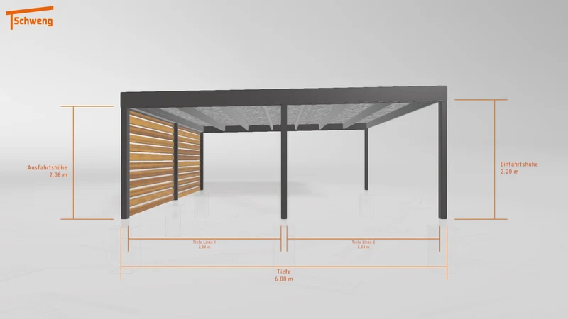#DE Schweng Flachdachcarport C600 (ID v498mb) #MTG