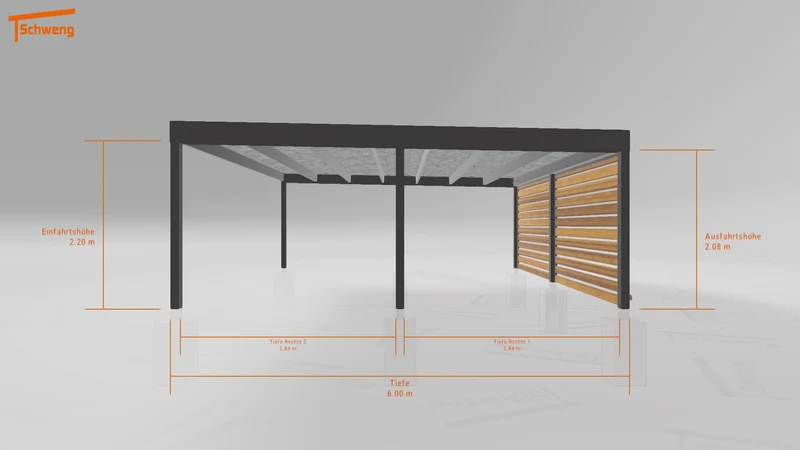 #DE Schweng Flachdachcarport C600 (ID v498mb) #MTG