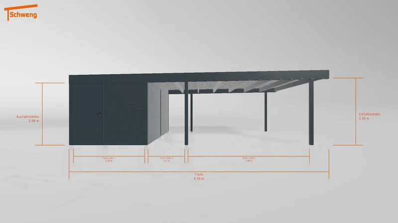 #DE Schweng Flachdachcarport C600+ (ID w3x3pg) #MTG