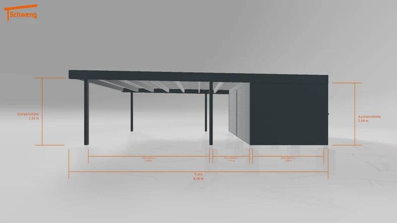 #DE Schweng Flachdachcarport C600+ (ID w3x3pg) #MTG