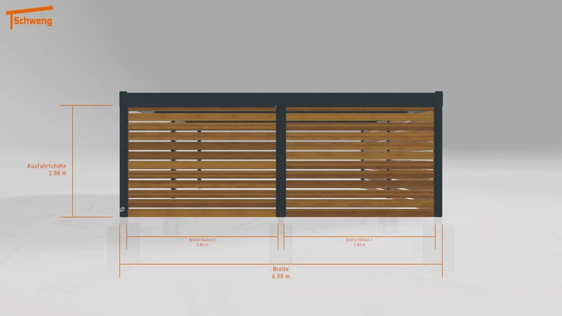 #DE Schweng Flachdachcarport C600 (ID 77b7qj)