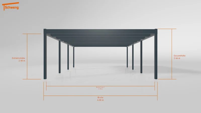 #DE Schweng Flachdachcarport C600 (ID x78bby)
