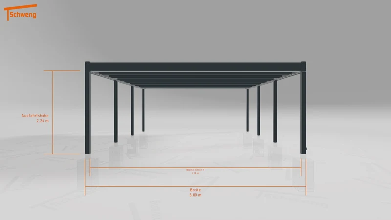 #DE Schweng Flachdachcarport C600 (ID x78bby)