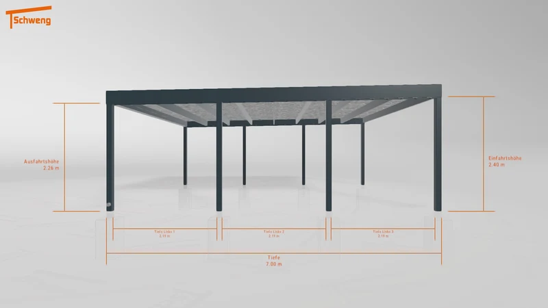 #DE Schweng Flachdachcarport C600 (ID x78bby)