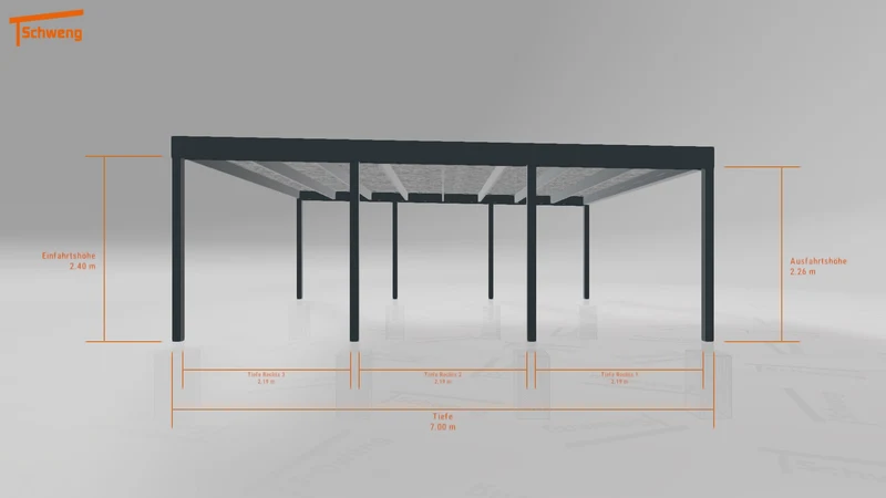 #DE Schweng Flachdachcarport C600 (ID x78bby)