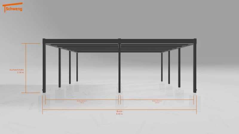 #DE Schweng Flachdachcarport C600+ (ID w3y9mv) #MTG