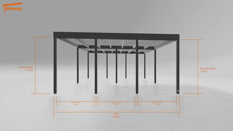 #DE Schweng Flachdachcarport C600+ (ID w3y9mv) #MTG