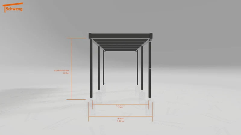 #DE Schweng Flachdachcarport C600 (ID bkp2zb)