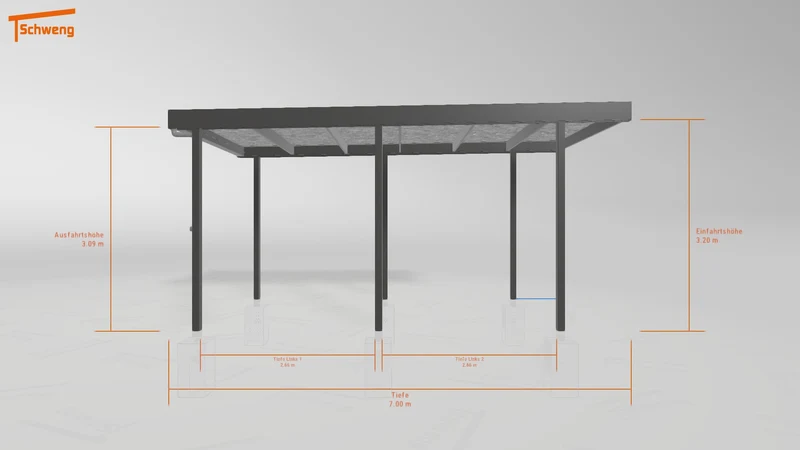 #DE Schweng Flachdachcarport C600 (ID bkp2zb)