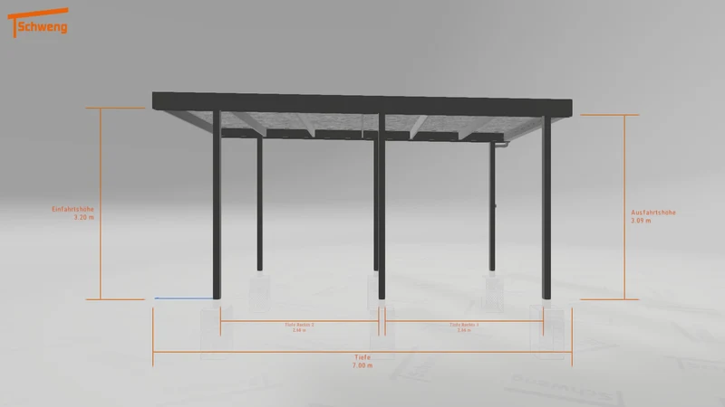 #DE Schweng Flachdachcarport C600 (ID bkp2zb)