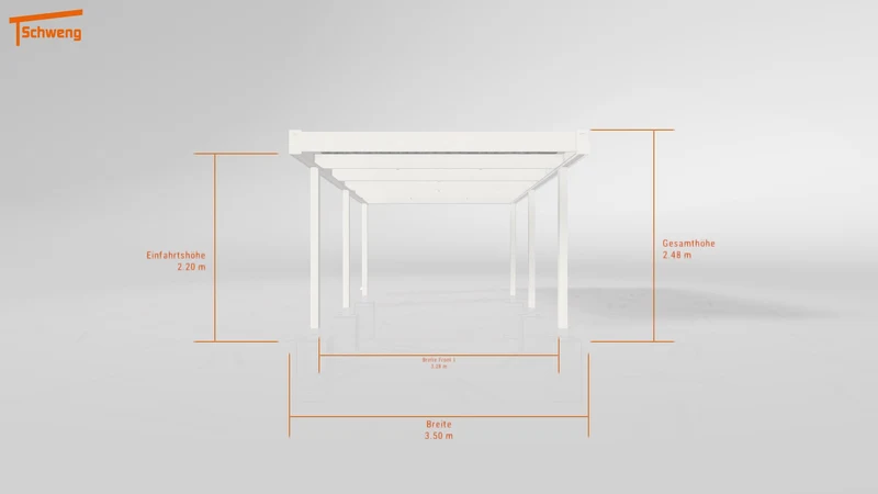 #DE Schweng Flachdachcarport C600 (ID 2qbrbb)