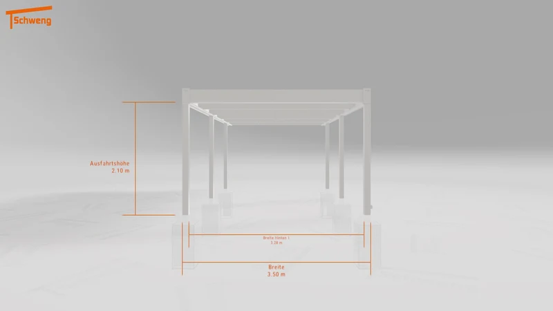 #DE Schweng Flachdachcarport C600 (ID 2qbrbb)
