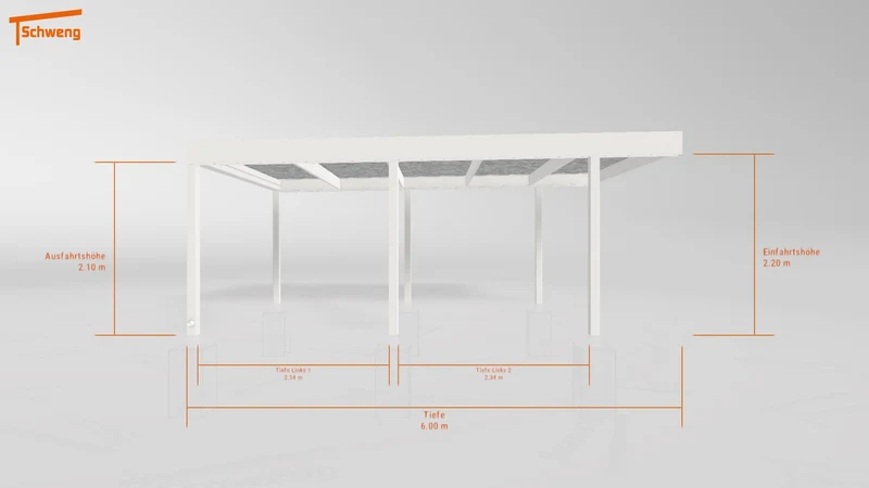 #DE Schweng Flachdachcarport C600 (ID 2qbrbb)