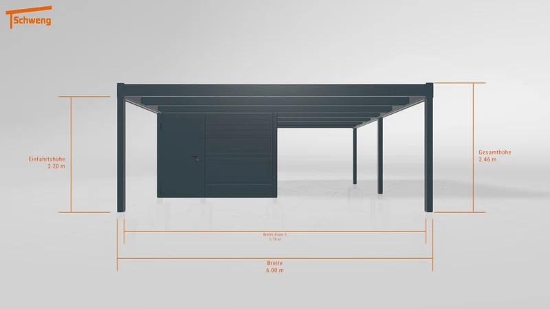 #DE Schweng Flachdachcarport C600 (ID 2q8qjg)