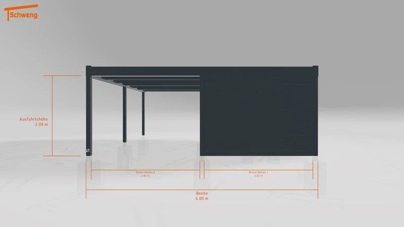 #DE Schweng Flachdachcarport C600 (ID 2q8qjg)