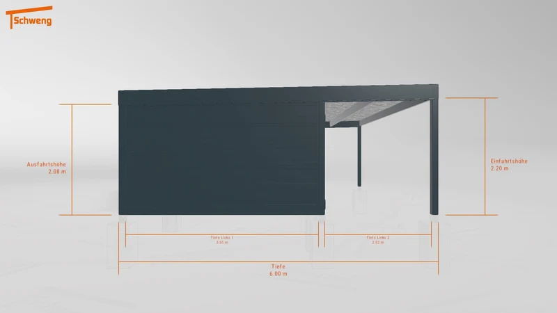 #DE Schweng Flachdachcarport C600 (ID 2q8qjg)