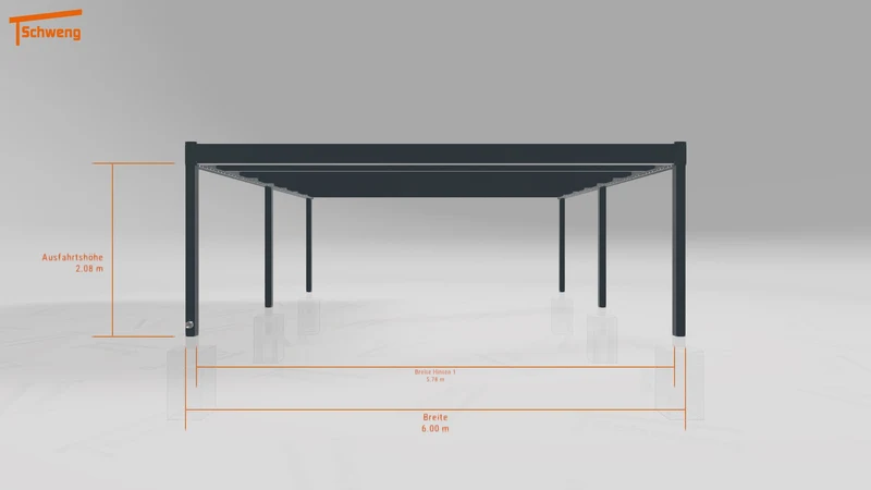 #DE Schweng Flachdachcarport C600 (ID dvnv58)