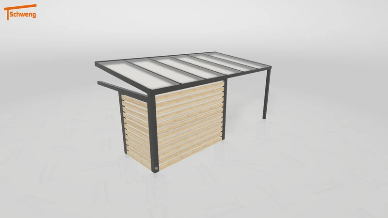 #DE Schweng Pultdachcarport S350 (ID qd2m4w)