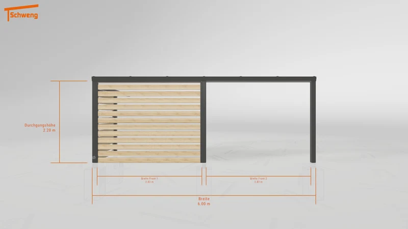 #DE Schweng Pultdachcarport S350 (ID qd2m4w)