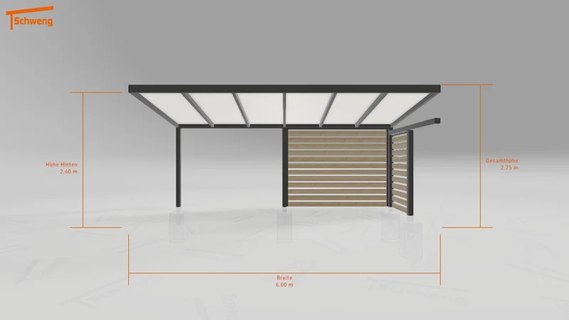 #DE Schweng Pultdachcarport S350 (ID qd2m4w)